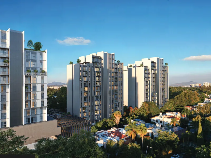 Vista del desarrollo Entrebosques en Zapopan