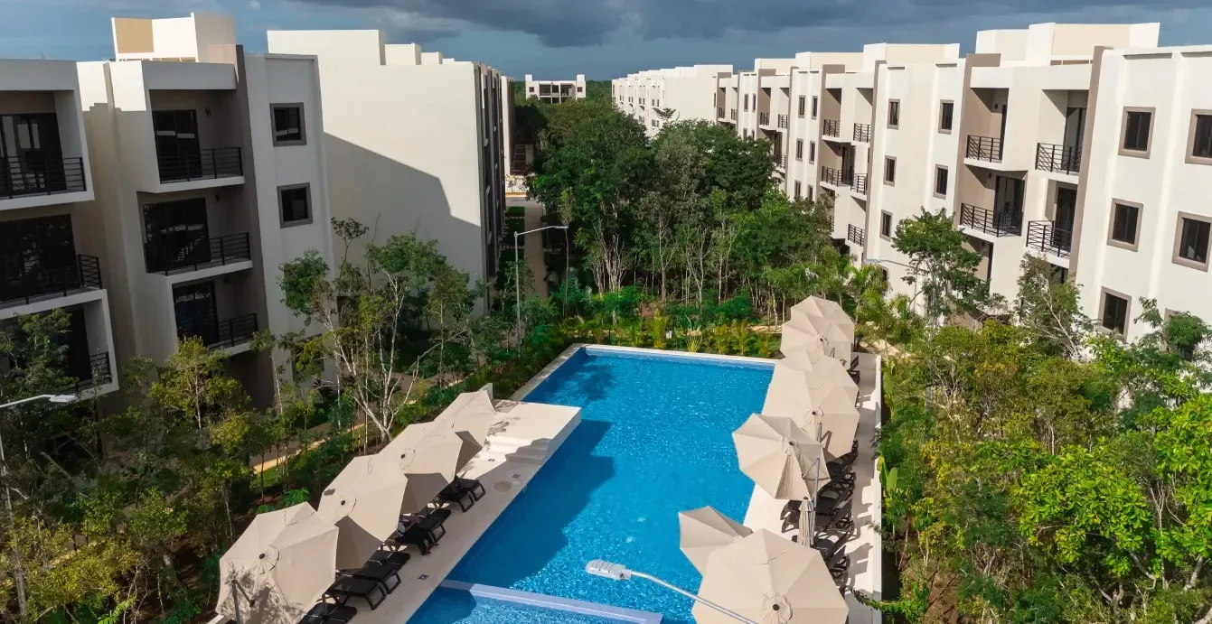 Vista del desarrollo Valmira Living en Cancún