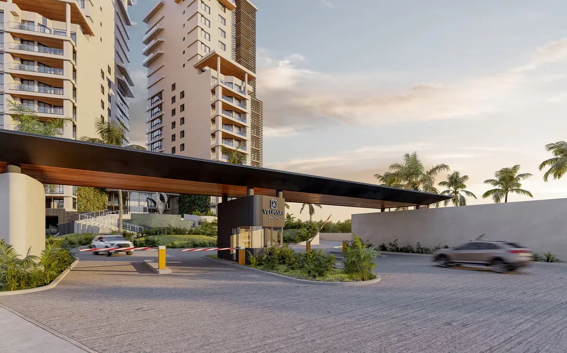 Vista del desarrollo Vellmari en Cancún